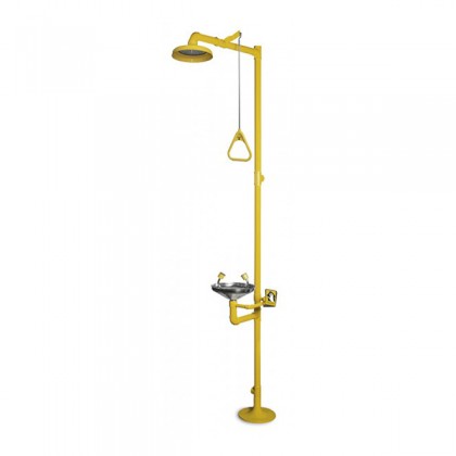 COMBINATION UNIT OF ABS DRENCH SHOWER & STAINLESS STEEL EYEWASH BOWL